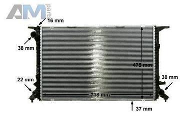 Радиатор охлаждения двигателя MAHLE/KNECHT (CR910000S) для Audi Q5 (8R) 2.0TFSI (2008-2012)