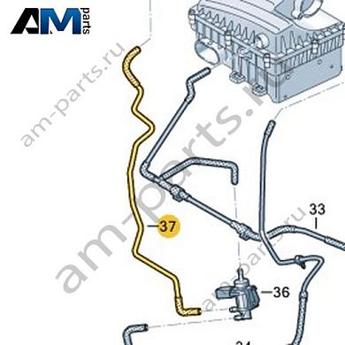 Вакуумный трубопровод VAG 059131493MКупить вакуумный трубопровод 059131493M Фольксваген/Ауди/Шкода- выгодные цены