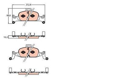 Комплект передних тормозных колодок TRW GDB2126 на Audi A7 (4K)