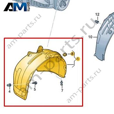 Подкрылок Volkswagen id4/id5 2021-2024 11A809958DКупить подкрылок 11A809958D для Фольксваген id4/id5 2021-2024- выгодные цены
