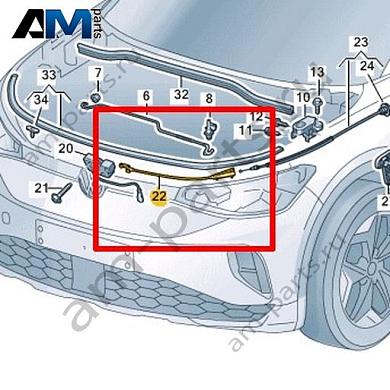Трос замка капота VAG 11B823531AКупить трос замка капота 11B823531A на Фольксваген/Ауди/Шкоду по минимальной цене