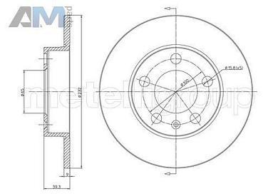 Задние тормозные диски CIFAM 800366C на Audi A1 (8X) 2011-2018