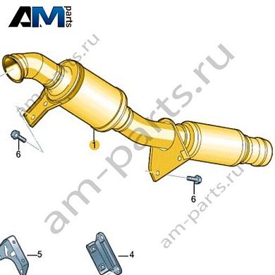 Труба выпуска ОГ с нейтрализатором Volkswagen AMAROK 2013-2016 2H0254300GXКупить трубу выпуска ОГ с нейтрализатором 2H0254300GX для Фольксваген Амараок 2013-2016- спец. Цена