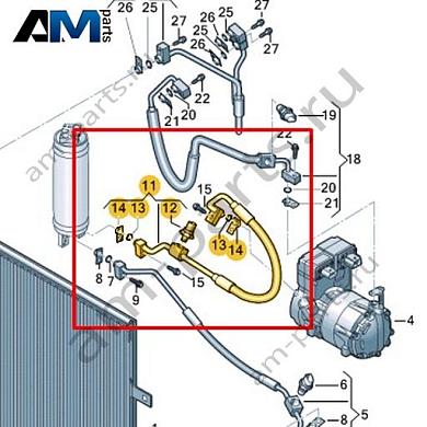Трубопровод хладагента Volkswagen id3 2020-2024 1EA816545KКупить трубопровод хладагента 1EA816545K для Фольксваген id3 2020-2024 по минимальной цене
