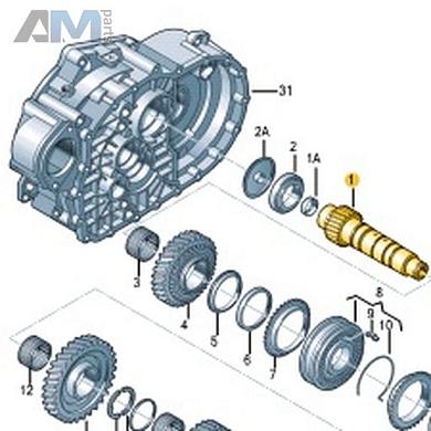 Ведомый вал VAG 02N311205GКупить ведомый вал 02N311205G для Фольксваген/Ауди/Шкода по минимальной цене