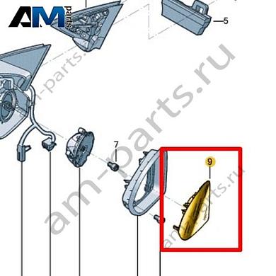 Зеркальный элемент левый (плоское стекло) с несущей пластиной Volkswagen Jetta VII 2020-2024 17A857521GКупить зеркальный элемент левый (плоское стекло) с несущей пластиной 17A857521G для Фольксваген Джетта VII 2020-2024- гарантия наличия