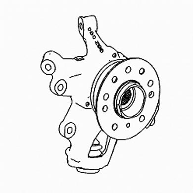 Кулак задний левый Mercedes ML W164 A1643501308