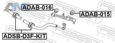 Втулка переднего стабилизатора (ADSBD3FKIT) FEBEST на Audi A8 (D3) 2002-2010