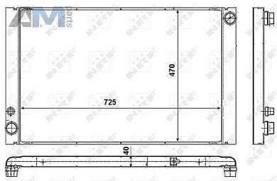 Радиатор охлаждения двигателя NRF (53018) на Audi A8 (D3) 2002-2010 3.7/4.2FSI