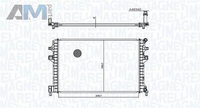 Дополнительный радиатор MAGNETI MARELLI (350213166300) Skoda Octavia A7 (2013-2017) 1.4TSI