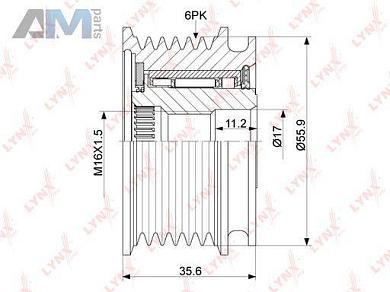 Шкив поликлинового ремня PA1037 (LYNXauto) для автомобилей VAG аналог 06B903119DКупить шкив поликлинового ремня PA1037 производства LYNXauto для Фольксваген/Ауди/Шкода по специальной цене
