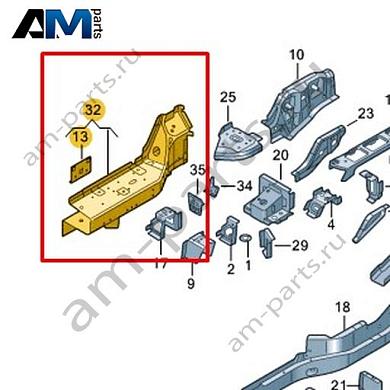 Лонжерон Volkswagen id-Buzz 2023-2024 1N3813110Купить лонжерон 1N3813110 Фольксваген id-Buzz 2023-2024- минимальная цена