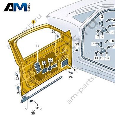 Передняя правая дверь Volkswagen id3 2020-2024 10A831056NКупить переднюю правую дверь 10A831056N на Фольксваген id3 2020-2024- минимальная цена