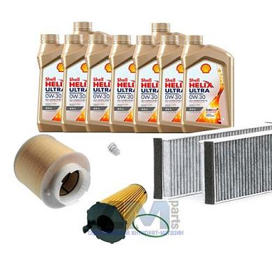 Комплект фильтров для ТО-1_3 Audi A6 (С6) 3.0TDI с маслом Shell 0W30