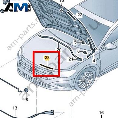 Уплотнитель капота спереди Volkswagen Jetta VII 2020-2024 17A823707Купить уплотнитель капота спереди 17A823707 для Фольксваген Джетта VII 2020-2024- акция