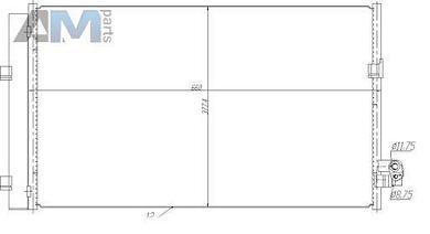 Радиатор кондиционера (NRF) 350476 для BMW 7 серия (G12) 2015-2019 725Ld