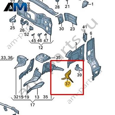 Распорка Volkswagen id-Buzz 2023-2024 1T3821135AКупить распорку 1T3821135A Фольксваген id-Buzz 2023-2024- минимальная цена