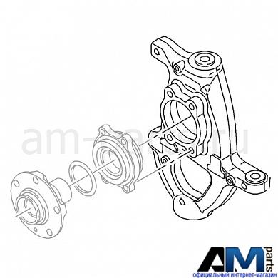 Кулак поворотный правый на Audi R8 4S0407246B