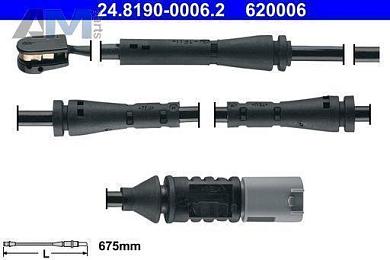 Датчик износа передних колодок (24.8190-0006.2) ATE BMW 3 Серии F30 рестайлинг