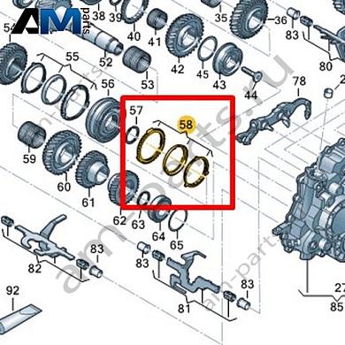 Комплект колец синхронизатора VAG 0A5311197CКупить комплект колец синхронизатора 0A5311197C на Фольксваген/Ауди/Шкоду- спец. Цена