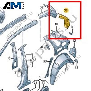 Усилитель стойки С Volkswagen Taigo 2022-2024 2G6809587Купить усилитель стойки С 2G6809587 для Фольксваген Тайго 2022-2024- выгодные цены