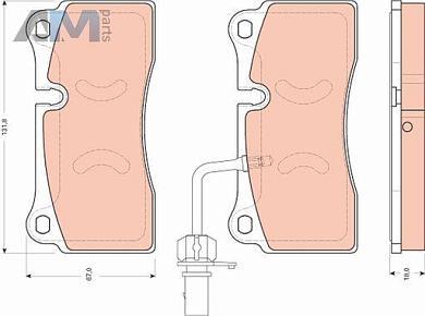 Задние тормозные колодки TRW GDB1731 Audi Q7 (4L) 2007-2015