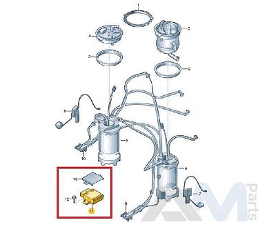 Блок управления топливного насоса 4H0906093G Audi A8 (D4) 2010-2017 3.0TDI