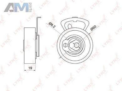 Ролик натяжной ГРМ LYNX для Golf VI 2008-2012 1.4TDI (80 л.с.) PB-1055