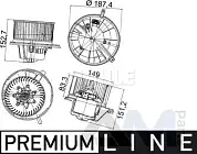 Вентилятор отопителя (AB148000P) MAHLE/KNECHT для Skoda Yeti (2009-2018)