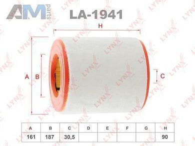 Воздушный фильтр LYNX для Audi A7 (4G) (4G) 2011-2018 3.0 TFSI (310 л.с.) CGWC LA-1941