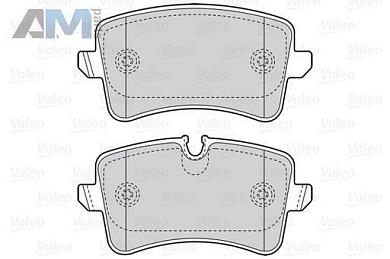 Задние тормозные колодки VALEO 302157 для Audi A4 (B8) 2008-2012
