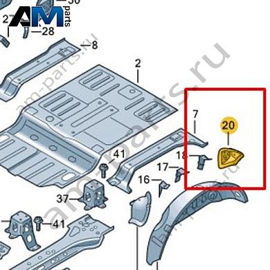 Крепление проушины Volkswagen id-Buzz 2023-2024 1N3804509Купить крепление проушины 1N3804509 Фольксваген id-Buzz 2023-2024- гарантия наличия