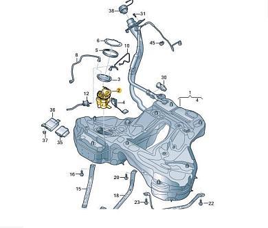 Модуль подачи топлива Ауди А6 (C8) 2018-2025 2.0TFSI 4K0919087P