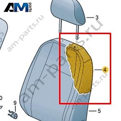 Наполнитель спинки Volkswagen T-Roc 2018-2024 2GA881775Купить наполнитель спинки 2GA881775 для Фольксваген Т-рок 2018-2024- гарантия наличия