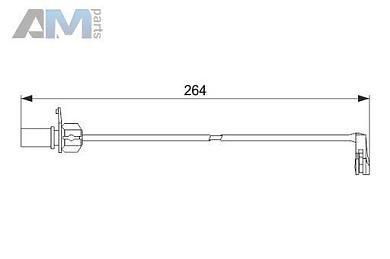 Датчик износа передних колодок BOSCH 1987474517 на Audi A7 (4G) 2011-2018