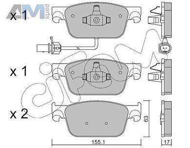 Передние тормозные колодки CIFAM 82211250 Audi A4 (B9) 2019-2025