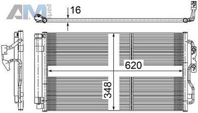 Радиатор кондиционера (MAHLE/KNECHT) AC652000S для BMW 1 серия (F20) 2010-2015 118i