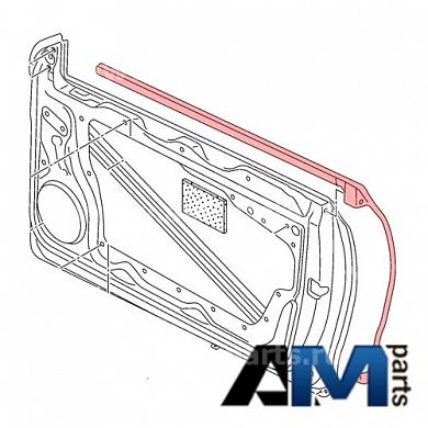 Уплотнитель передней двери внешний правый Сирокко 1K8837480E5AP