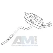 Задняя часть глушителя Фольксваген Пассат Б8 2.0TFSI (220 л.с.) CHHB 5NA253609AE