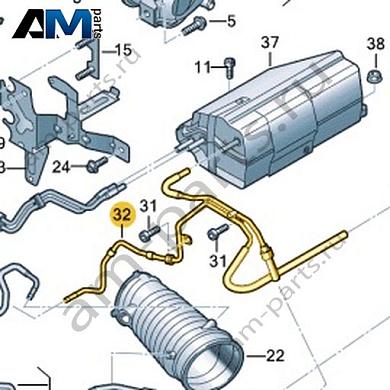 Соединительная трубка VAG 03N131605Купить соединительную трубку 03N131605 на Фольксваген/Ауди/Шкоду- гарантия наличия