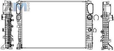 Радиатор охлаждения двигателя (MAHLE/KNECHT) CR37000S для Mb E-klasse 2002-2009 III (W211) E200CGI (163 л.с.)
