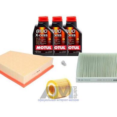 Набор для ТО-1/3 Skoda Rapid 1.2 MPI с маслом Motul 5W40