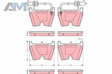 Передние тормозные колодки TRW GDB1507 Audi R8 (4S) 2015-2018