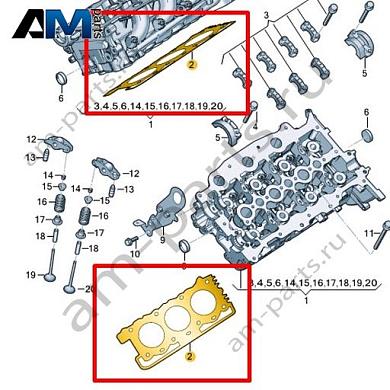 Прокладка ГБЦ VAG 0XW103383BКупить прокладку ГБЦ 0XW103383B для Фольксваген/Ауди/Шкода- минимальная цена