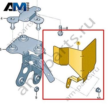 Теплозащитный экран VAG 1K1614321DКупить теплозащитный экран 1K1614321D для Фольксваген/Ауди/Шкода- бесплатная доставка