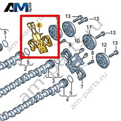 Корпус регуляторов фаз ГРМ VAG 07P109210CКупить корпус регуляторов фаз ГРМ 07P109210C для Фольксваген/Ауди/Шкода по минимальной цене