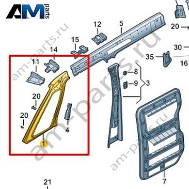 Внутренняя часть стойки A Volkswagen id-Buzz 2023-2024 1T3802126CКупить внутреннюю часть стойки A 1T3802126C Фольксваген id-Buzz 2023-2024 на выгодных условиях