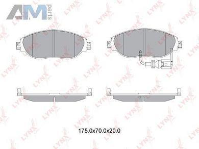 Колодки тормозные передние LYNX для Kodiaq (2016-2019) BD-8042