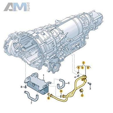 Напорный маслопровод 4H0317801B Audi A8 (D4) 2010-2017 0BK (8-АКП)