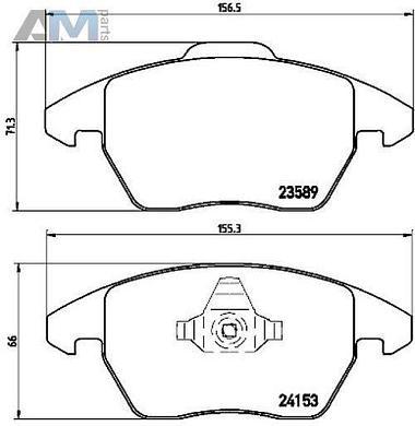 Передние керамические тормозные колодки BREMBO P61076X для Volkswagen Golf Plus (2005-2014)